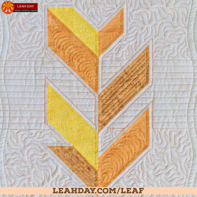 How to quilt a leaf quilt block